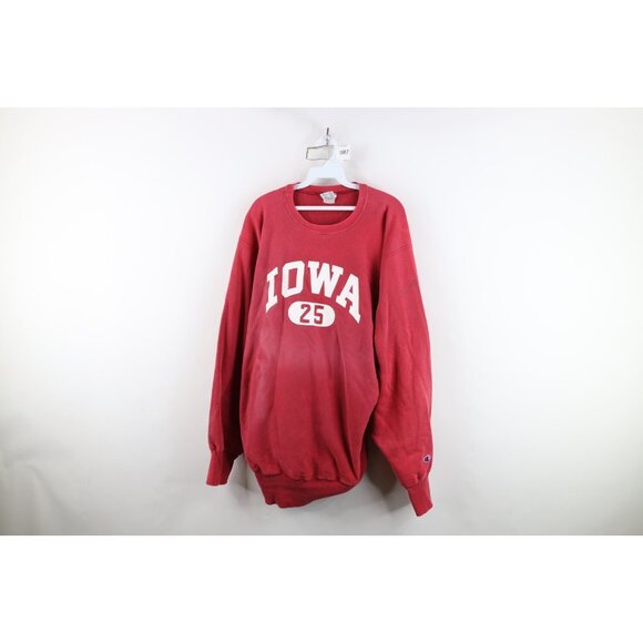 Vtg 90s Champion Reverse Weave Mens 2XL Faded Iowa State
